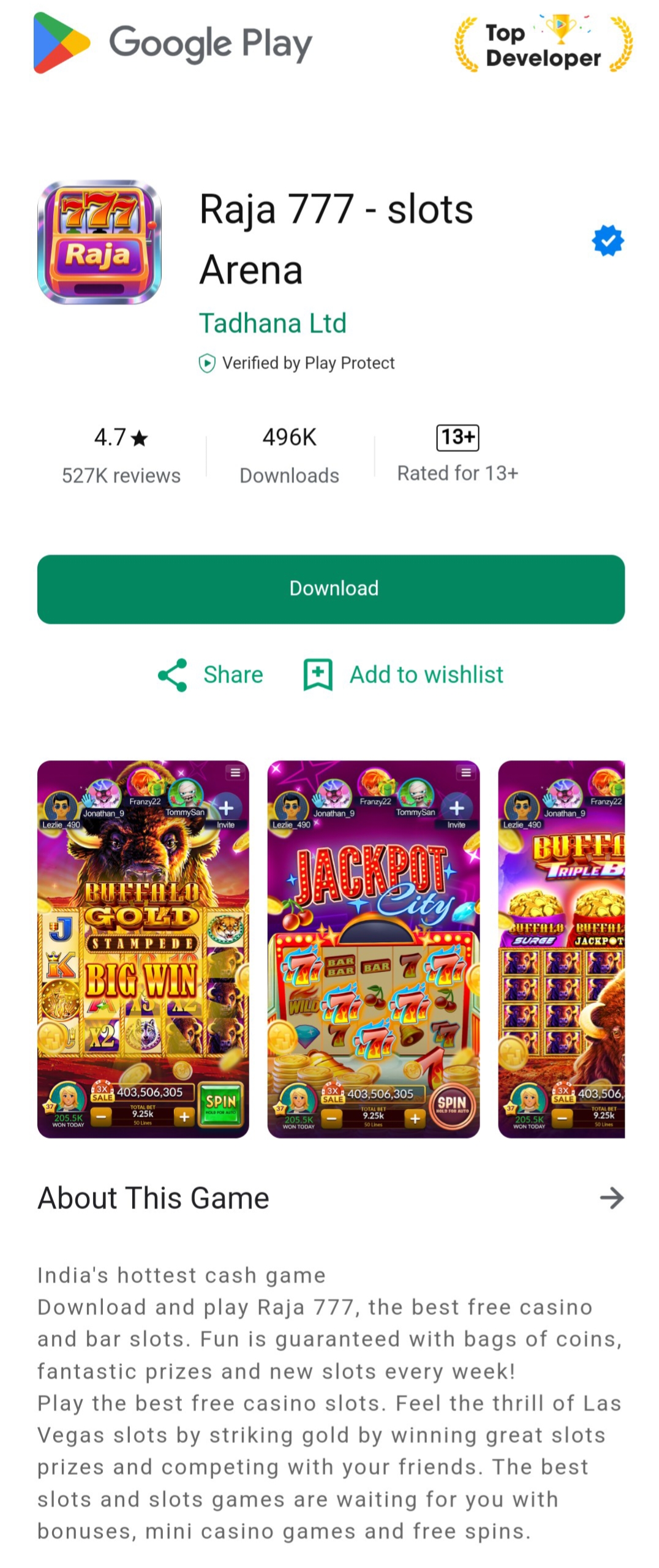 Raja 777 - Slots Arena